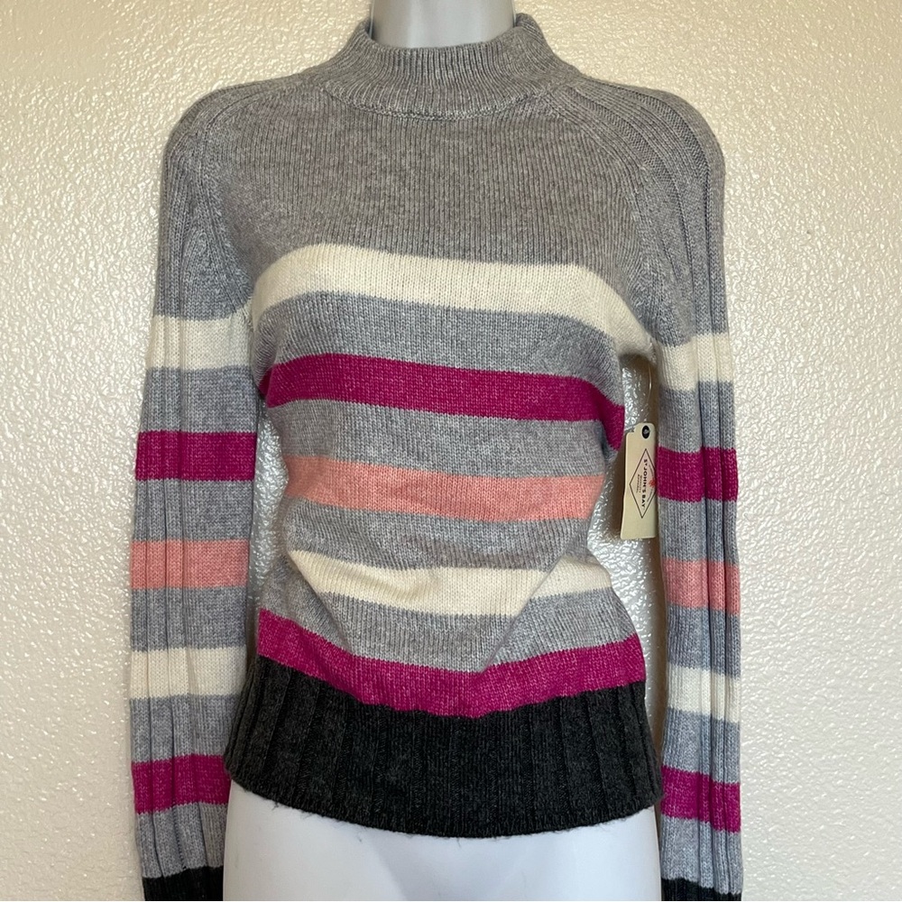 St. John's Bay Womens Mock Neck Long Sleeve Pullover Sweater